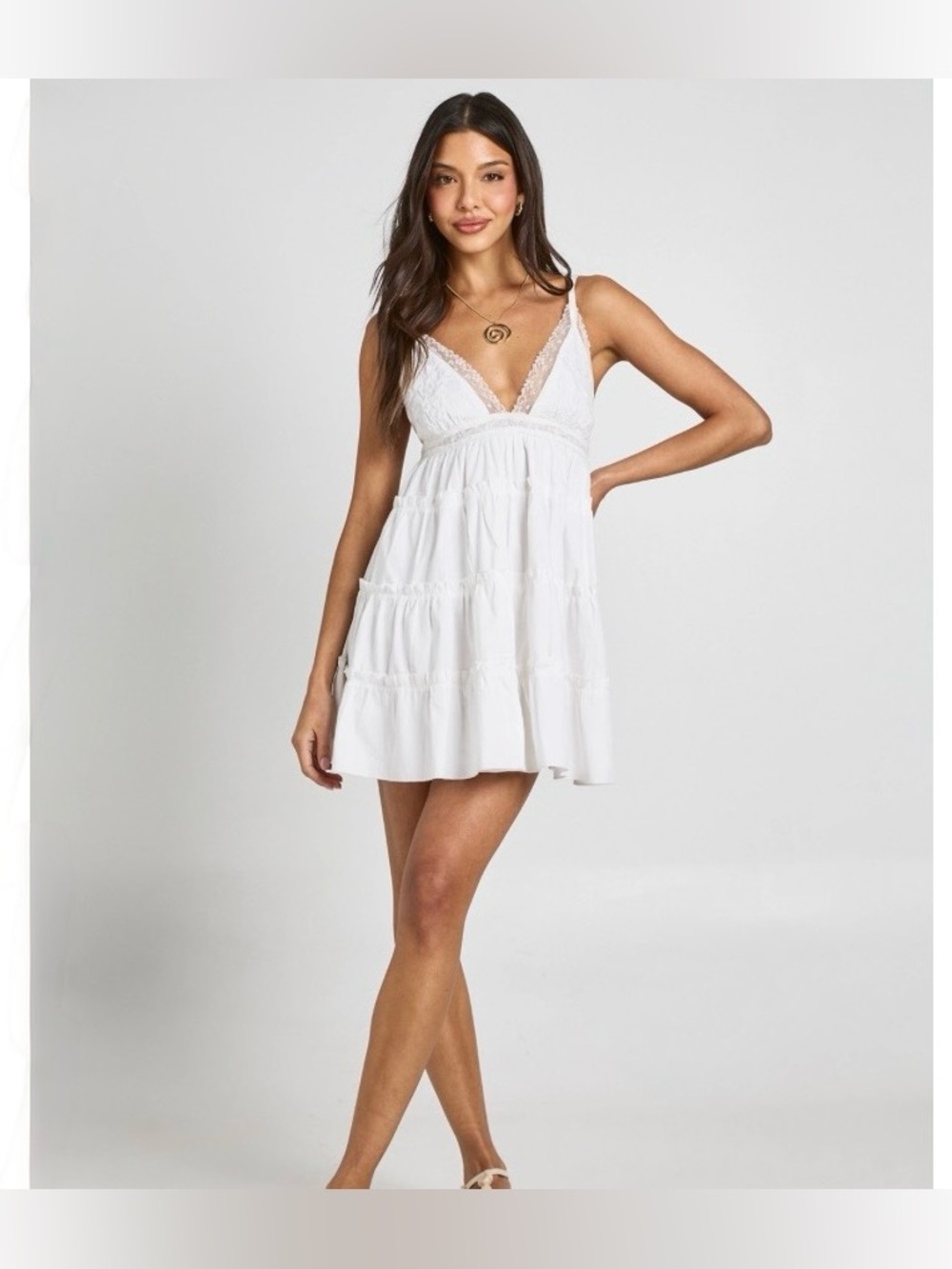 100 Cotton vintage white embroidered boho summer dress